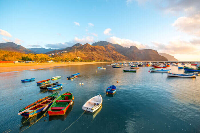 Boats on the waters of Tenerife - fishing in Spain