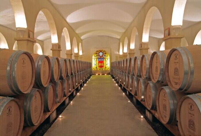 rose wine cellar in provence