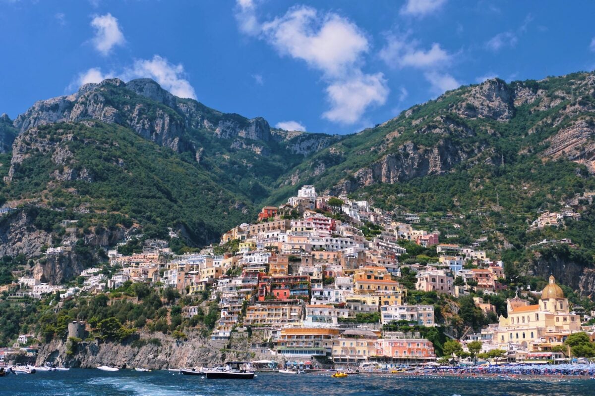 Positano from the sea