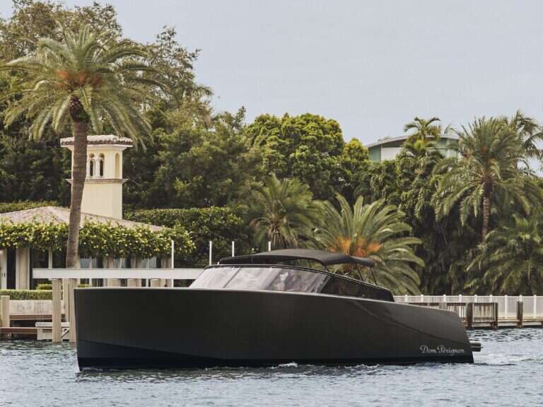 Dom Perignon customized yacht in Biscayne Bay