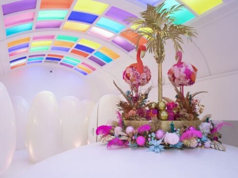 sketch toilets christmas installation
