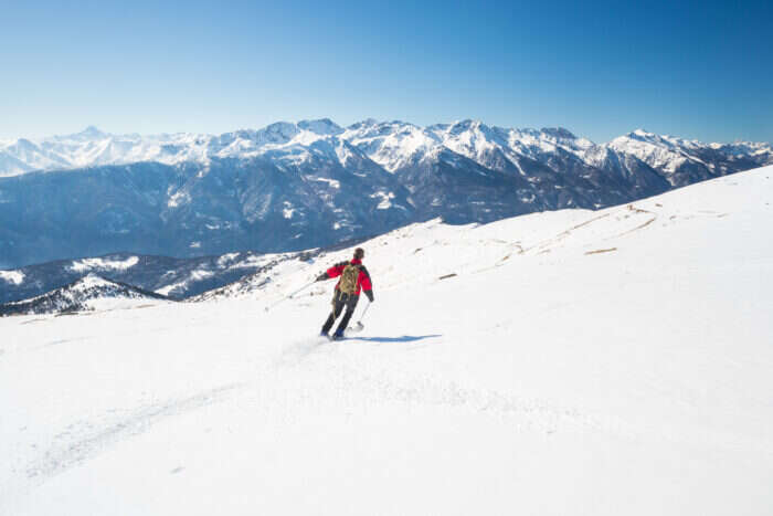 skiing in courchevel