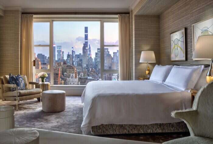 Bedroom in the presidential suite at The Carlyle