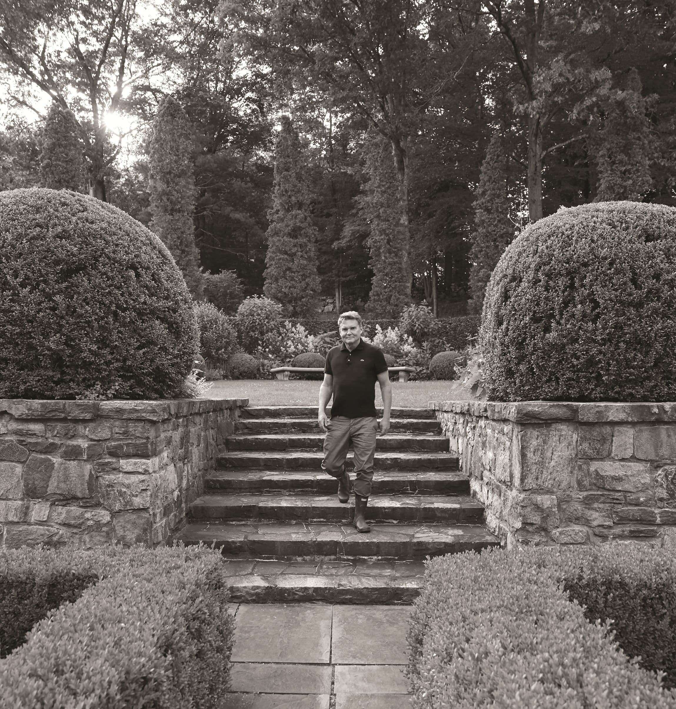 stephen sills in his bedford garden