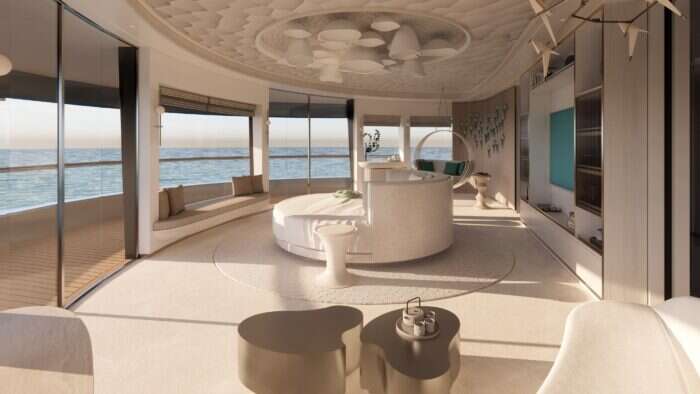 Dasha Moranova Designs interiors aboard Lürssen Alice yacht concept