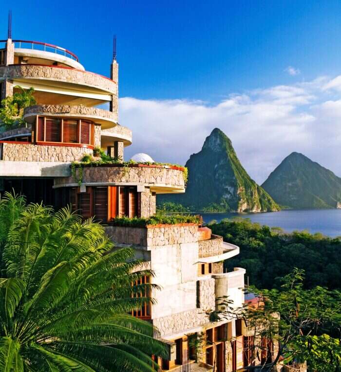 Jade Mountain Exterior - Designed by Nick Troubetzkoy