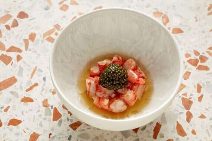 Osteria BBR Red Prawn Tartare