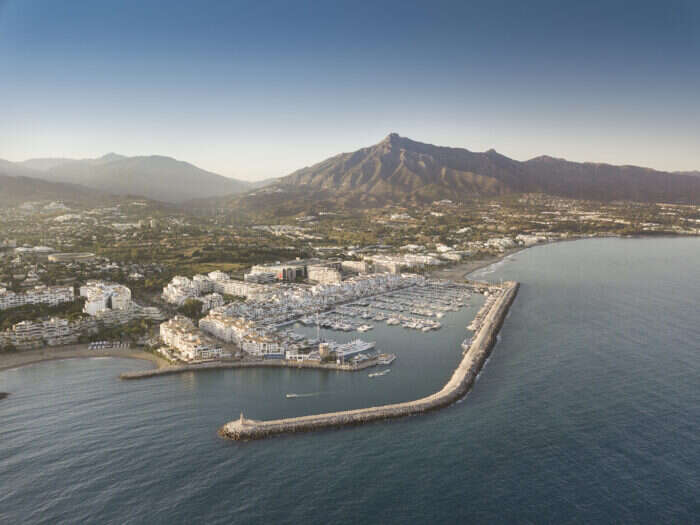 aerial view of marbella on the costa del sol spain