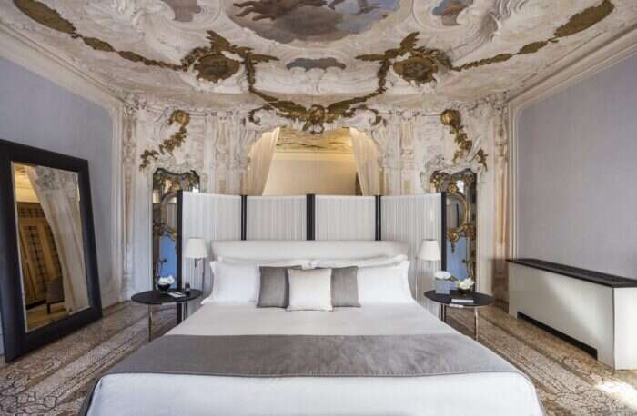 Inside the Alcova Tiepolo Suite at the Aman in the city of Venice