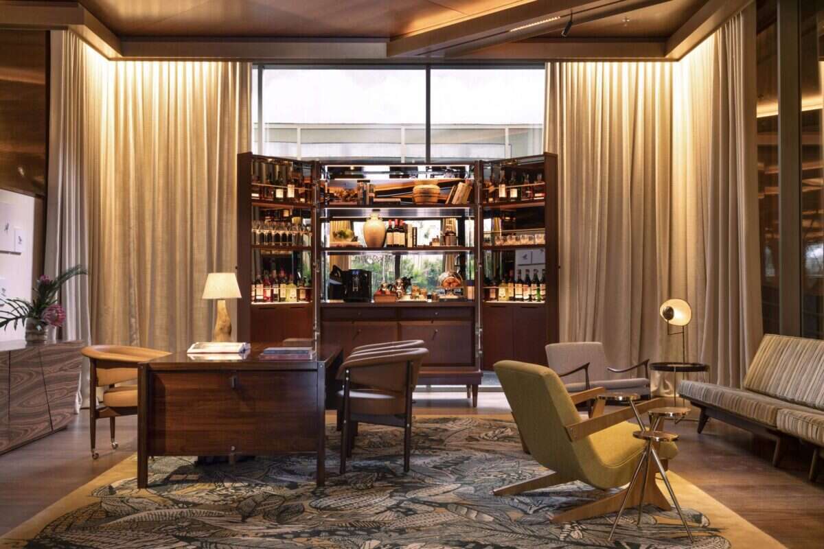 Inside the lobby at Rosewood Sao Paulo