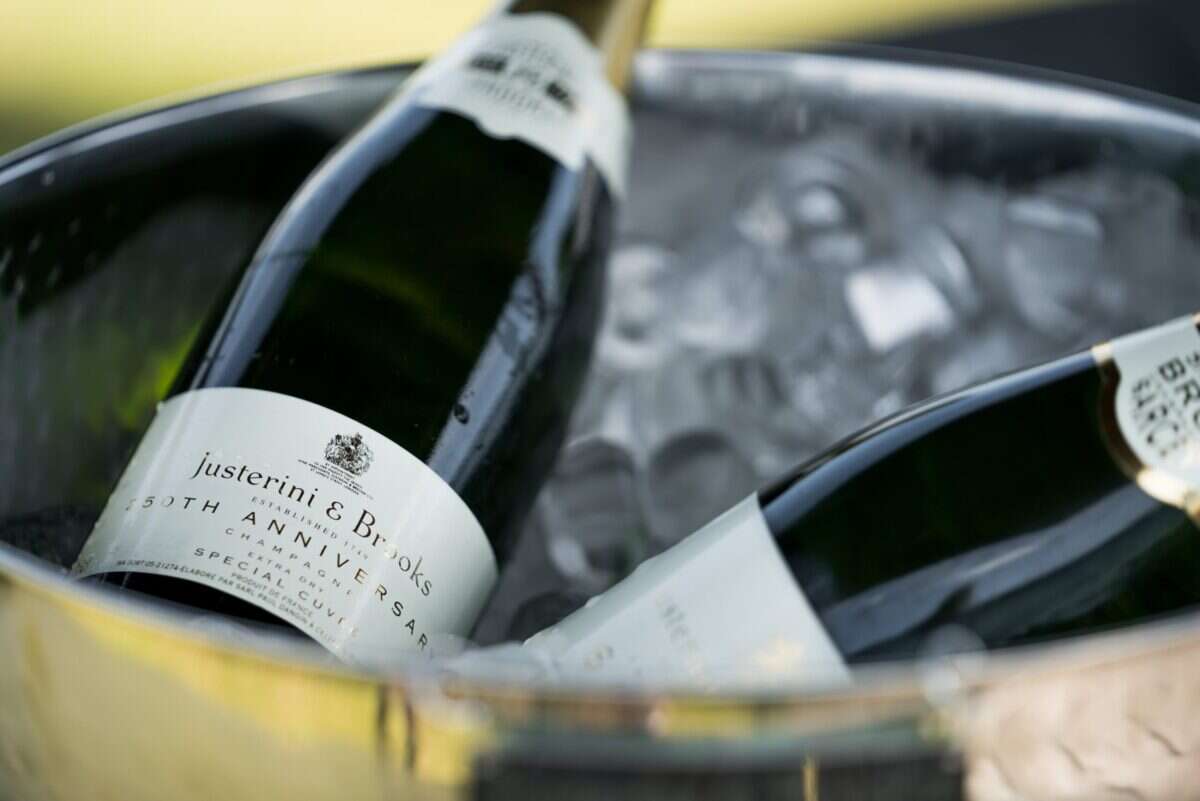 grower champagne in an ice bucket