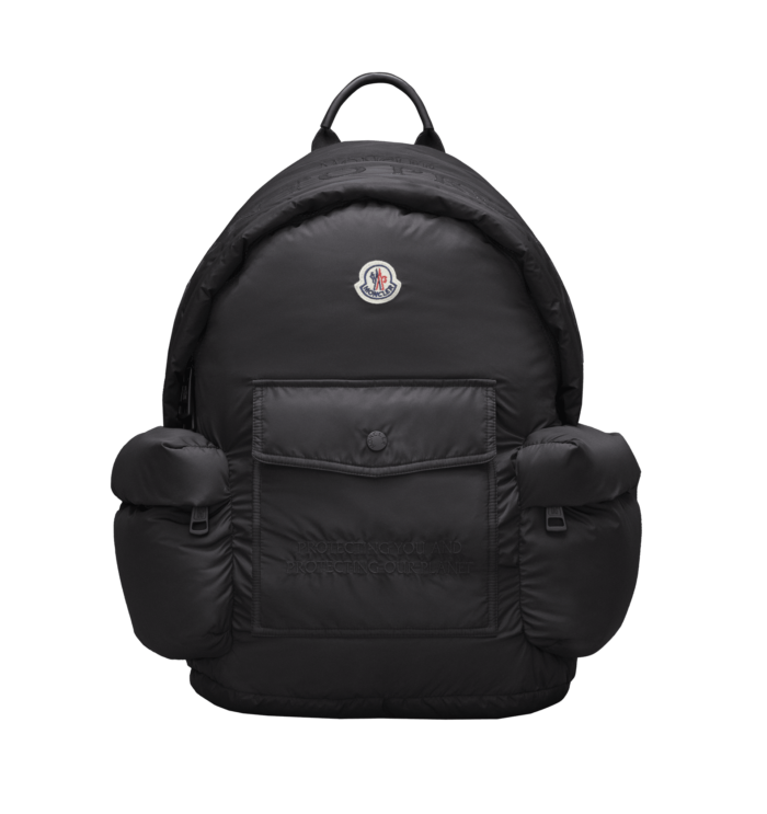 moncler born to run black backpack