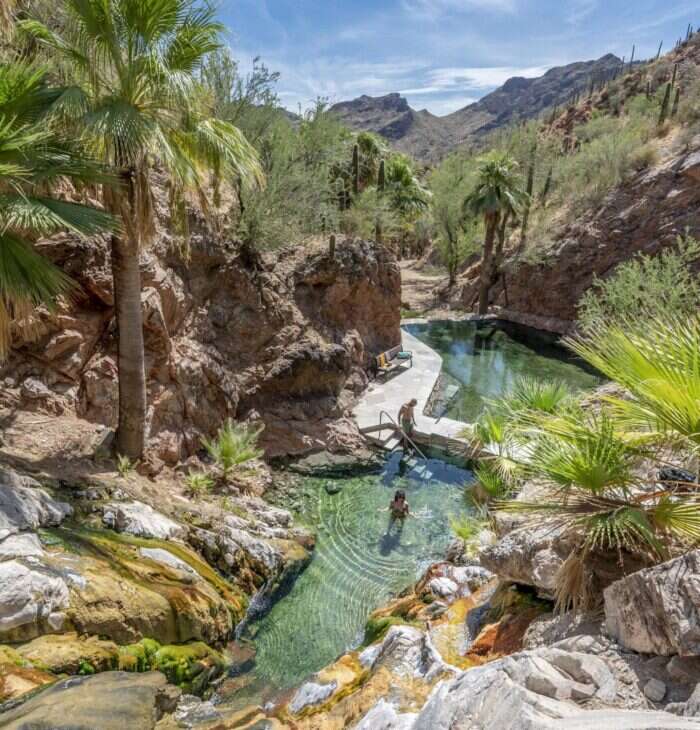 castle hot springs natural pools