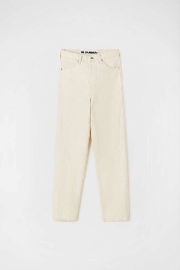 jil sander off white jeans in spring capsule wardrobe
