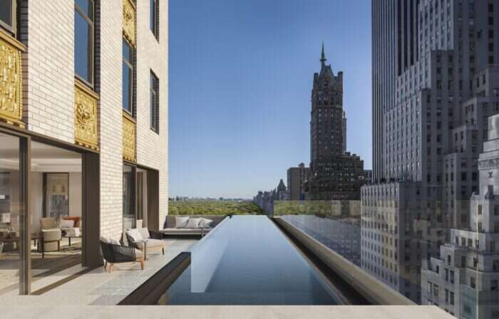 rooftop swimming pool aman new york