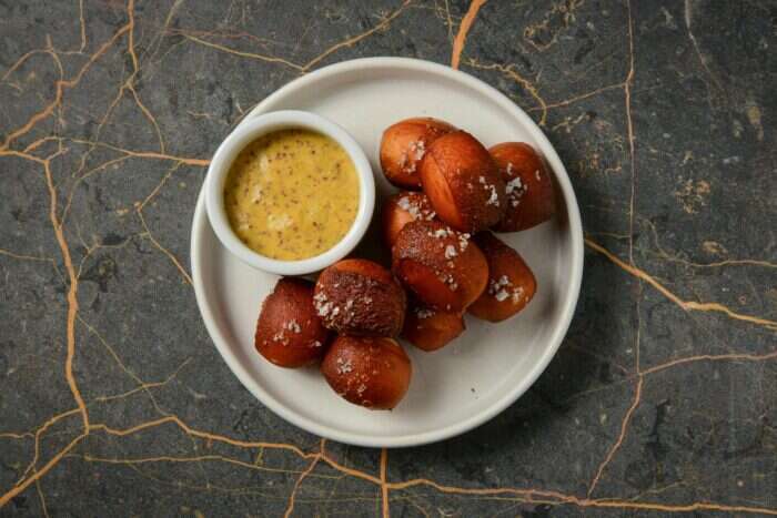 Pretzel bites at Pebble Bar New York