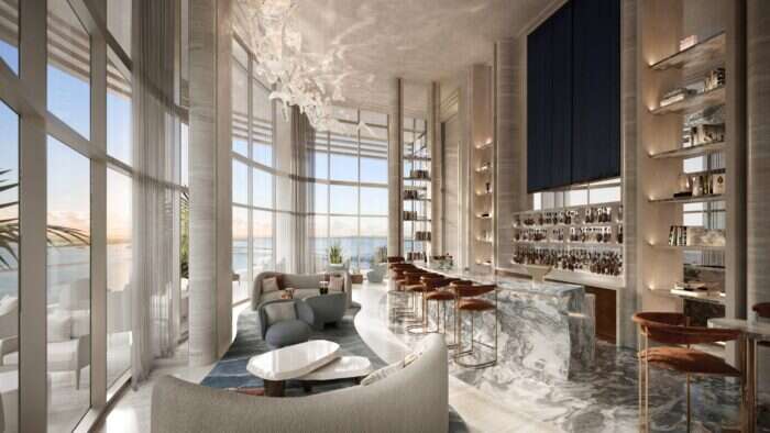 Interior renderings of St. Regis Residences Miami