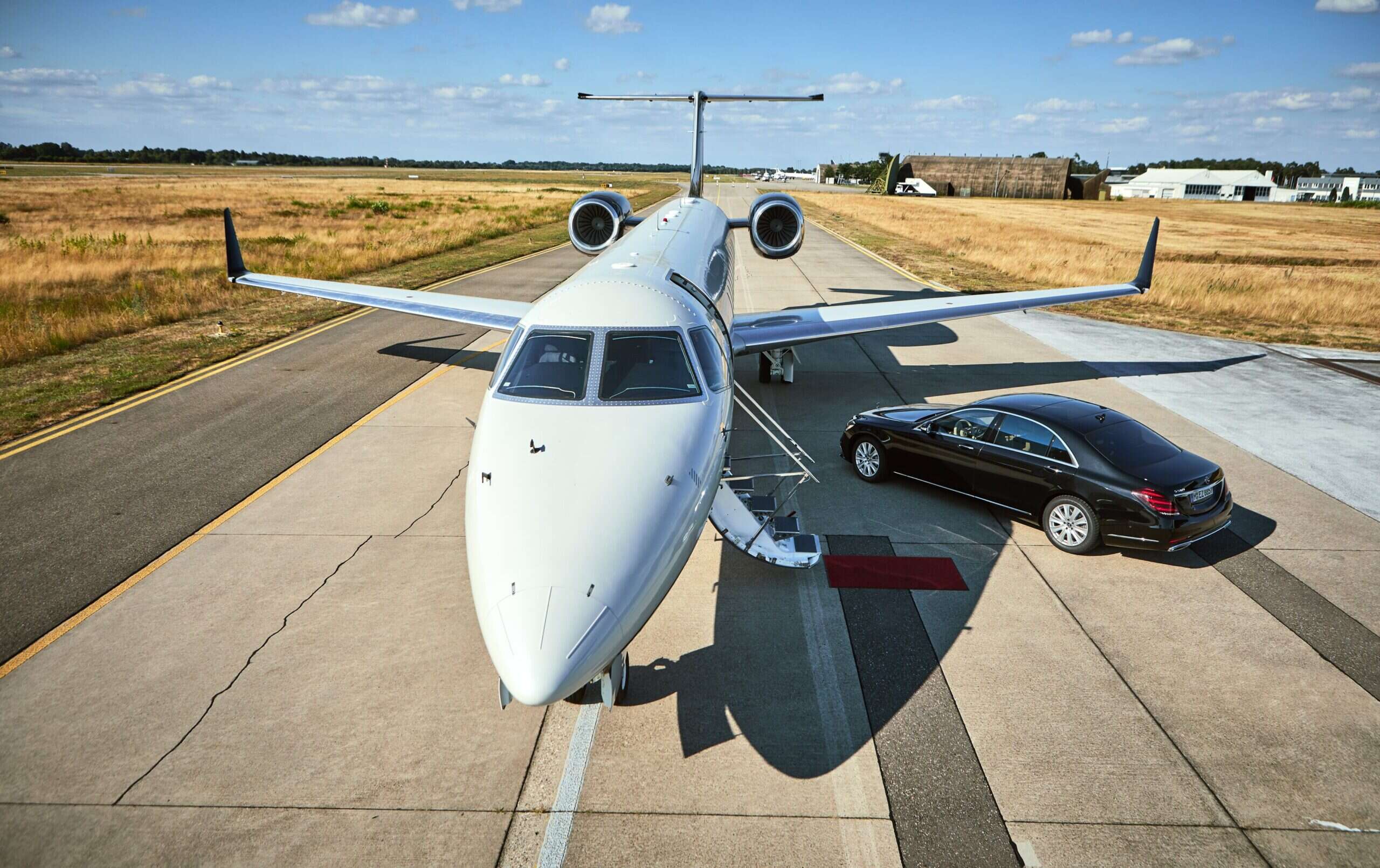 air partner private jet on runway
