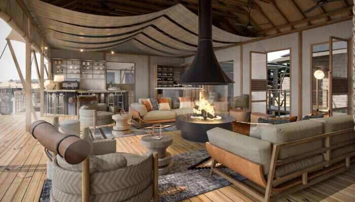 Interiors at Marriott's first safari lodge in Africa