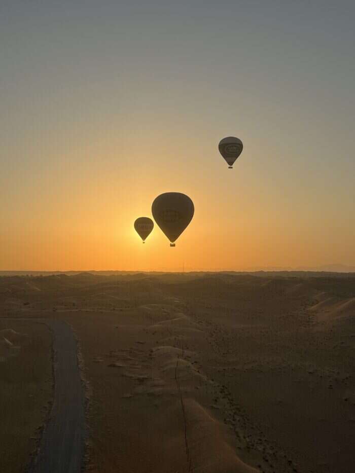 Hot air balloon ride, Dubai travel guide