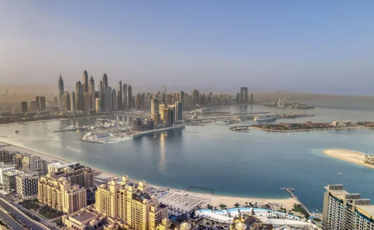 aerial view of dubai