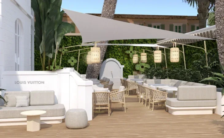 Louis Vuitton restaurant St Tropez outdoor terrace