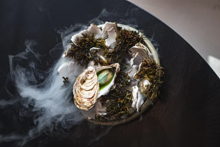 oyster dish from Mana fine dining