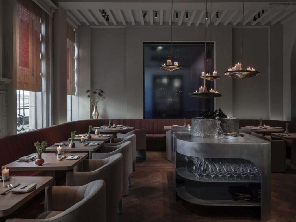 interiors at blueness restaurant antwerp