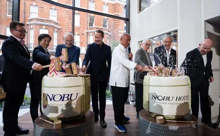 Robert De Niro Hosts Sake Ceremony at Nobu Portman Square