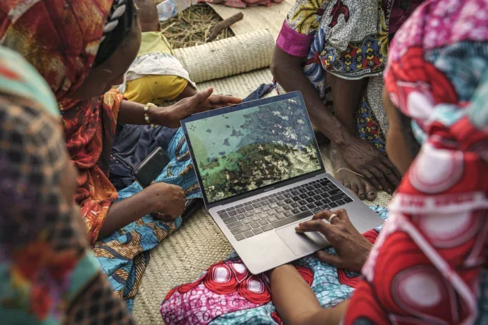 Ibrahim on a laptop