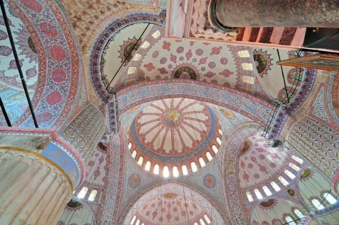 Istanbul mosque ceiling 