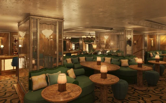 The Dorchester renovation bar rendering 