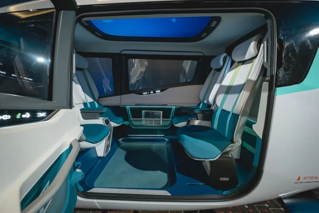 eve eVTOL cabin mock-up interior