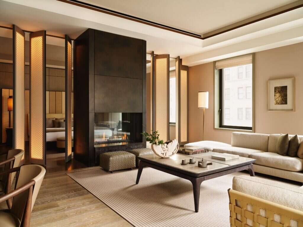 Corner Suite Aman New York designed by Jean-Michel Gathy
