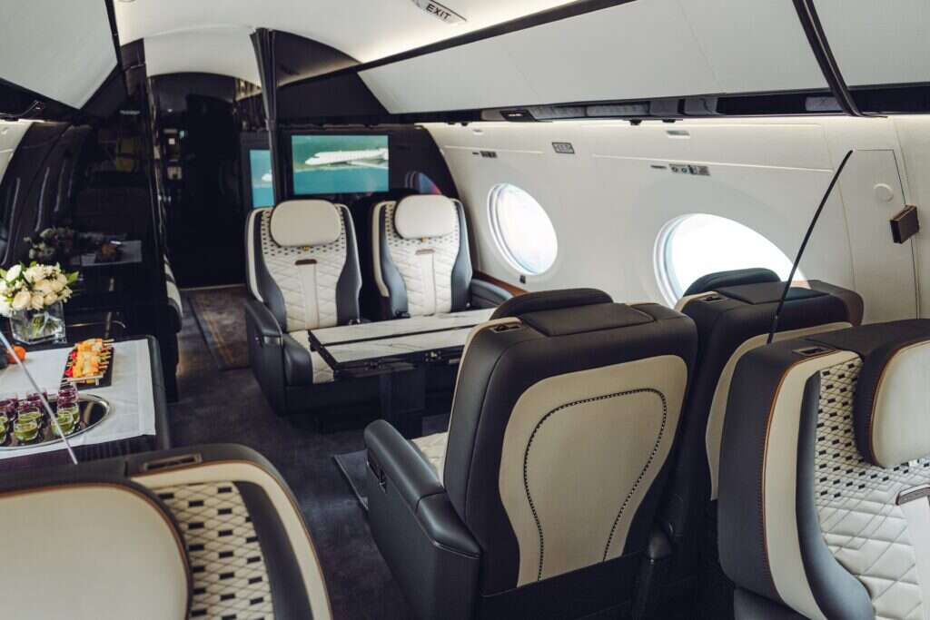 flexjet bentley bacalar jet interior