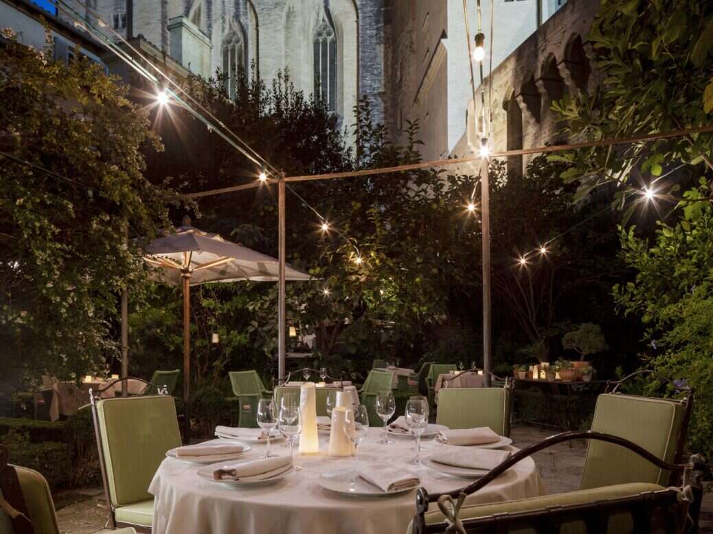 terrace at La Mirande