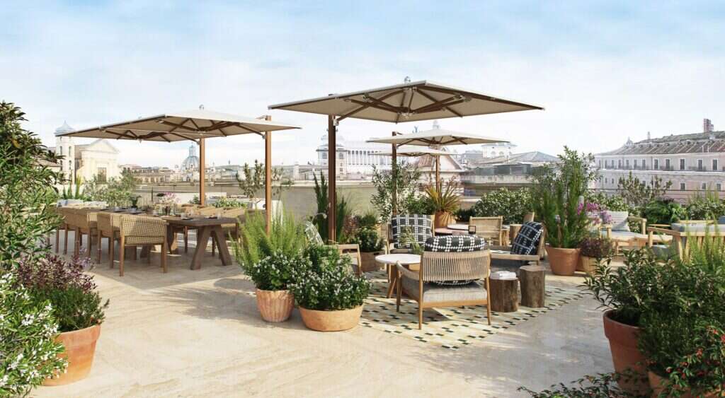Six Senses Rome roof terrace