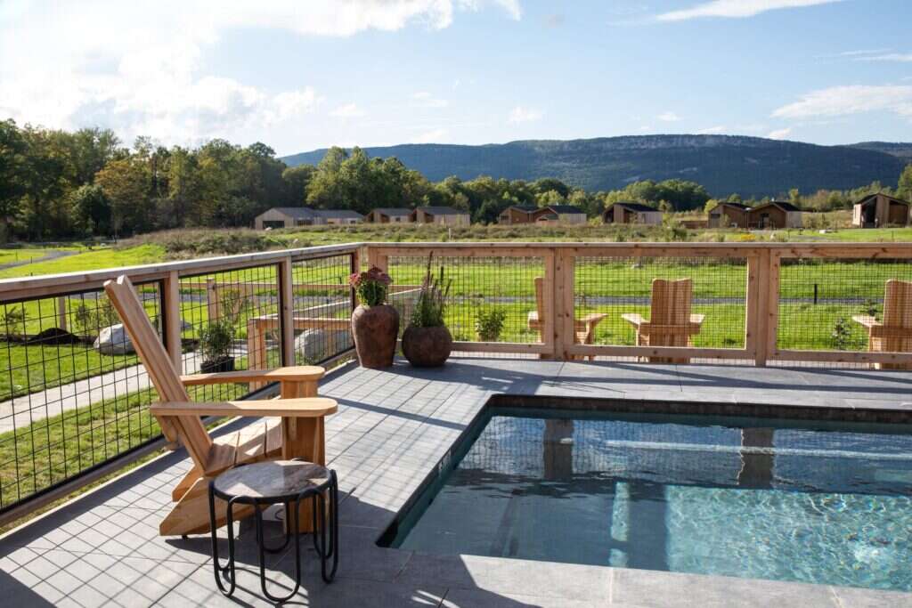 outdoor pool at wildflower farms