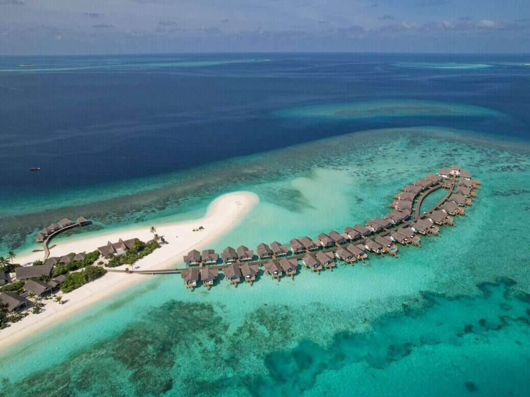 cora cora maldives aerial view