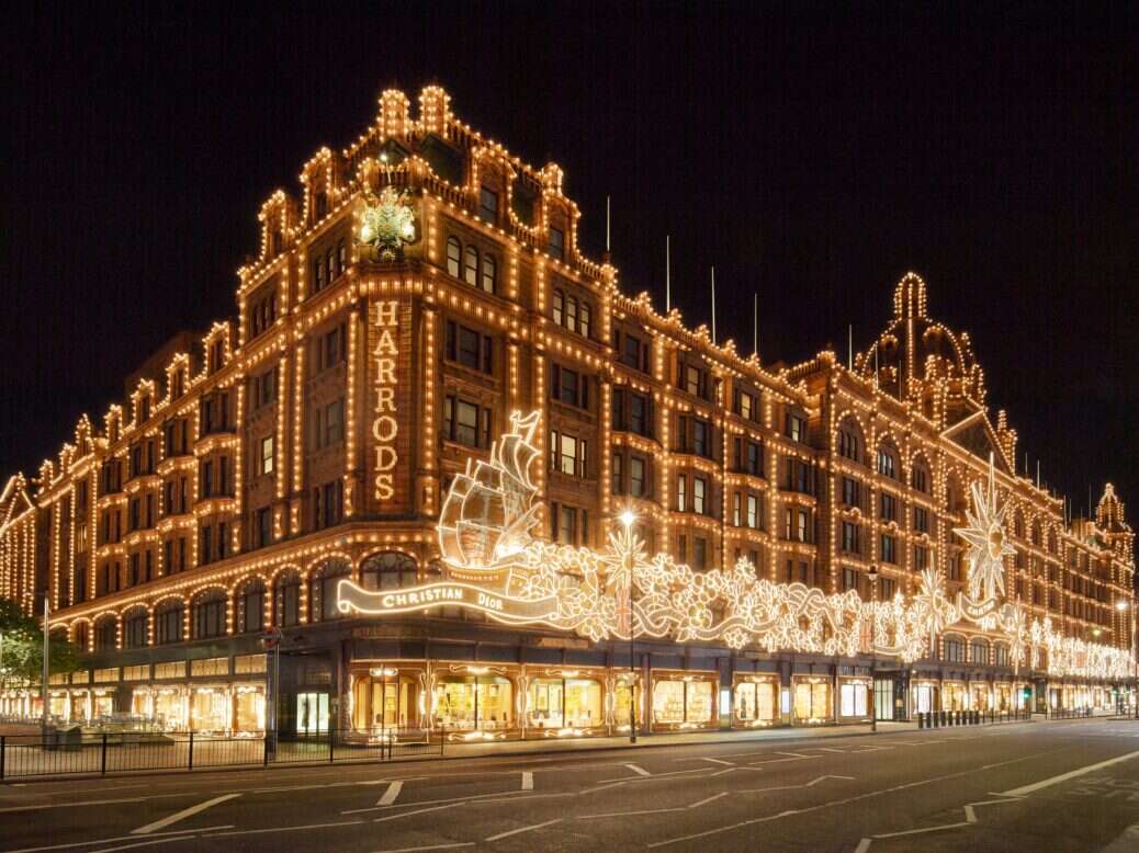 Dior transforms Harrods in London with glittering holiday light