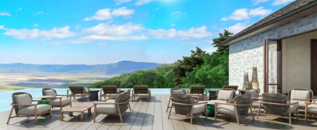 Ngorongoro Lodge deck rendering 