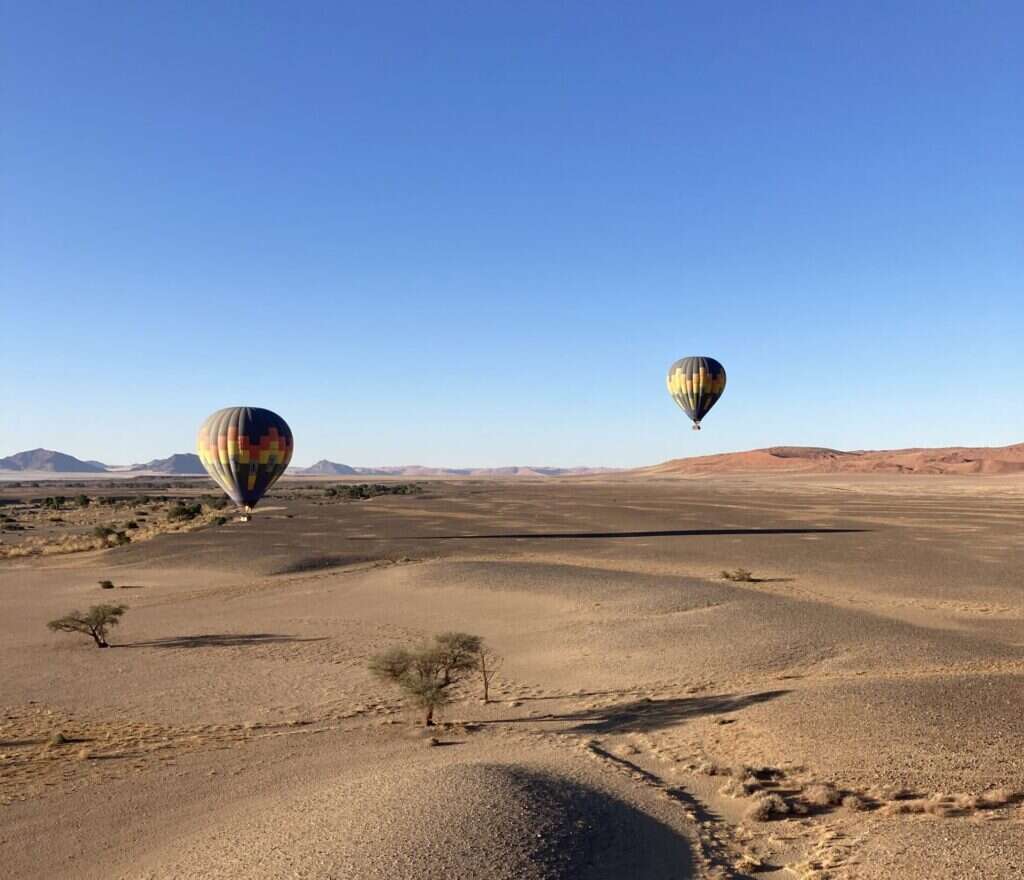 hot air balloons in namibia