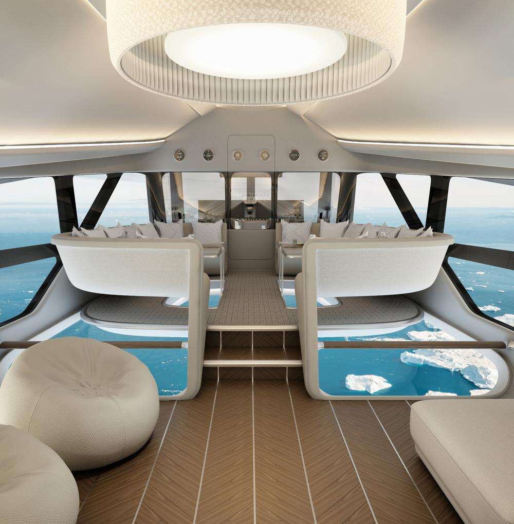 OceanSky Cruises airship interior 