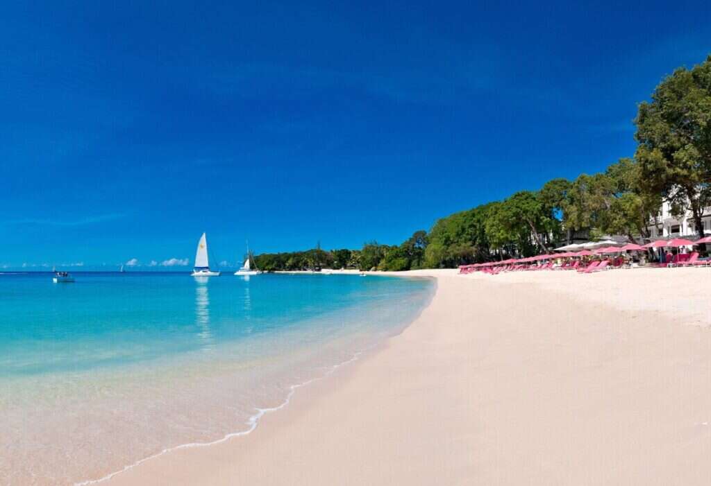 the beach at sandy lane hotel