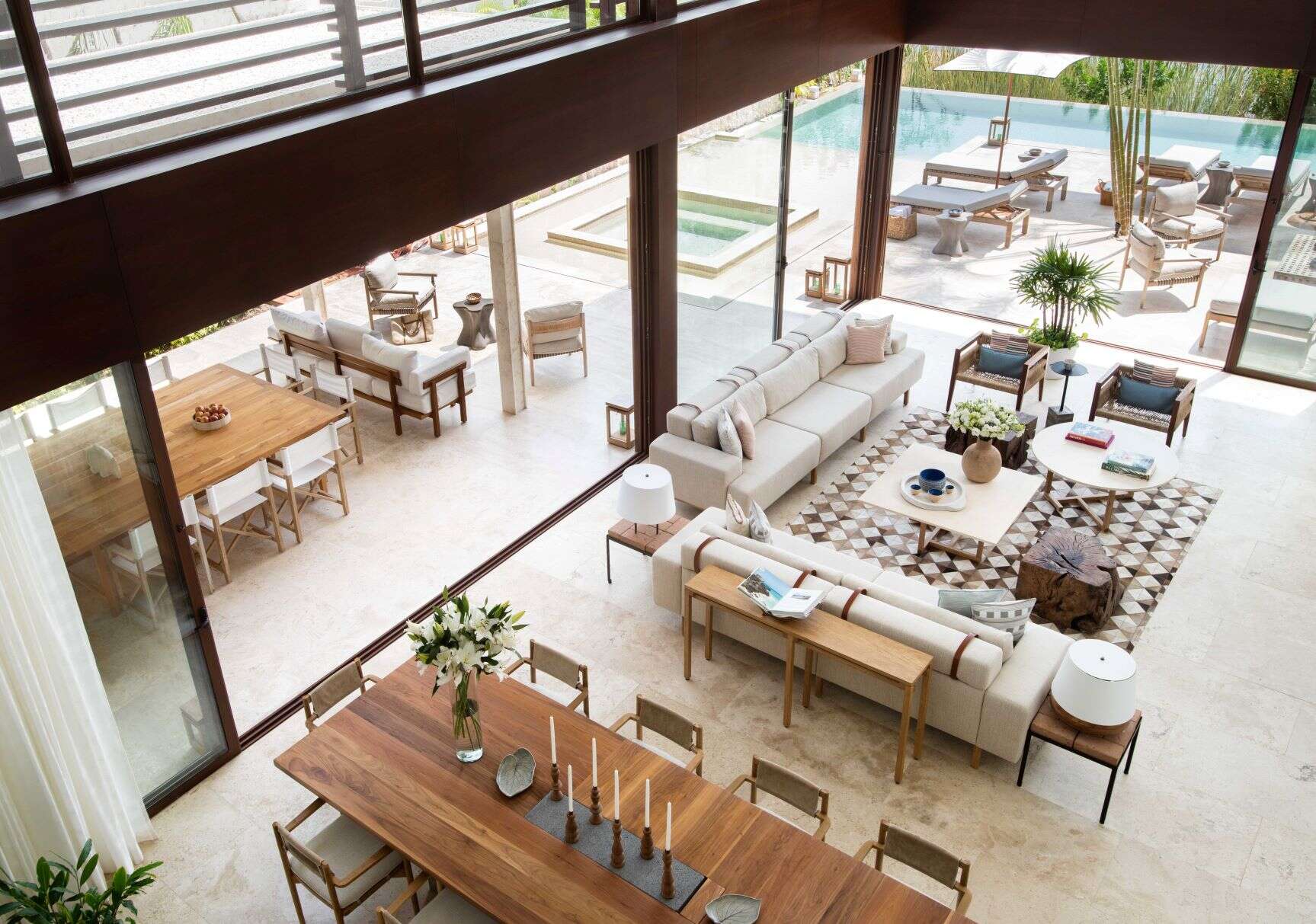 Living space of Coral Villas at Rosewood Residences Mayakoba