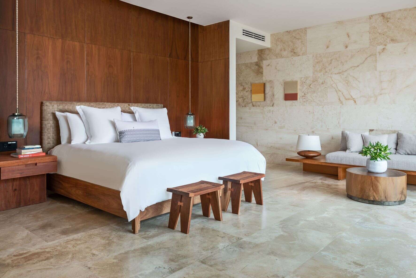 Master bedroom of Coral Villas at Rosewood Residences Mayakoba