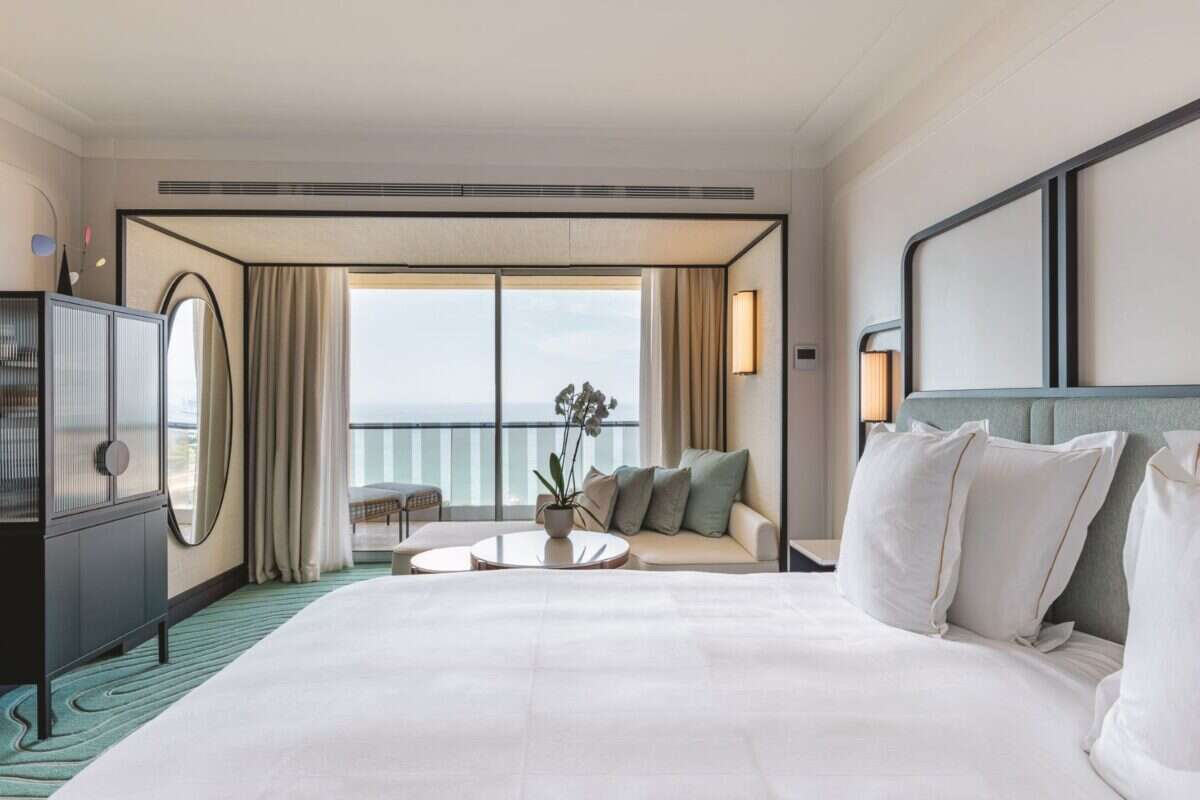 Mondrian Cannes bedroom interior 