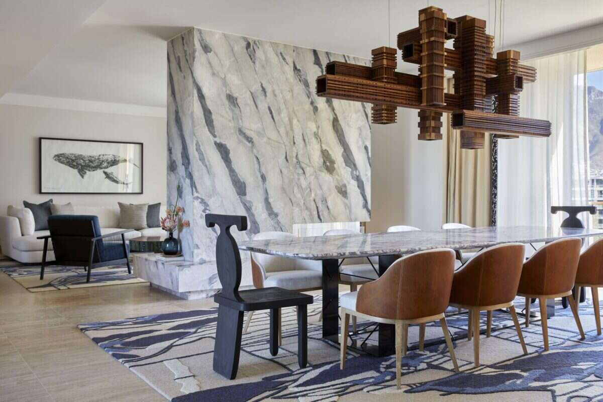 presidential suite living area at One&Only Cape Town