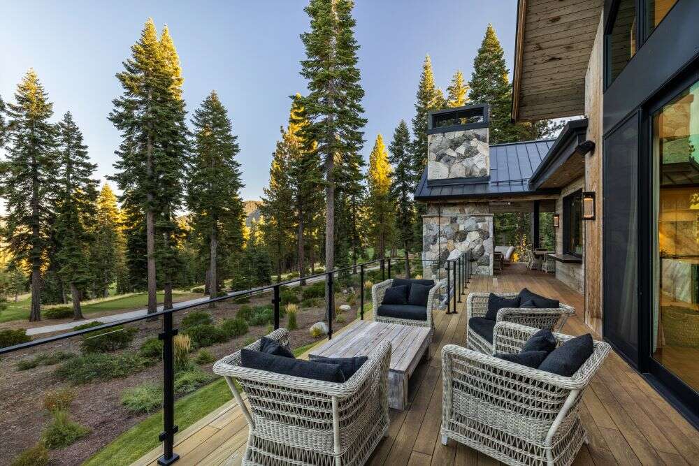 Lake Tahoe mansion outdoor deck