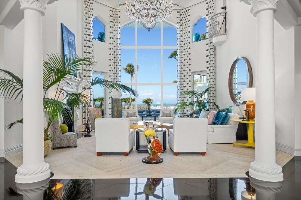 Vero Beach mansion living room